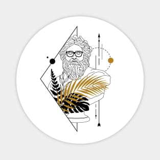 Zeus (Jupiter). Creative Illustration In Geometric And Line Art Style Magnet